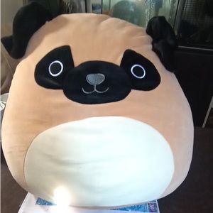 Squishmallow Prince Pug, Puppy Dog 🐶,huge as a pillow. Squeeze and cuddle me.